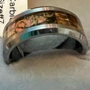 NWT Tungsten carbide deep forest camouflage wedding band ring 8mm